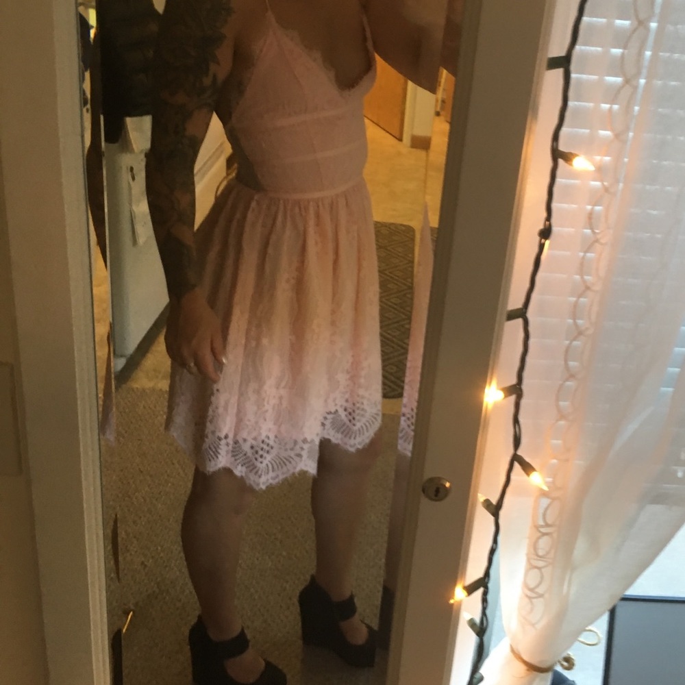 Two Sisters Blush Lace Dress